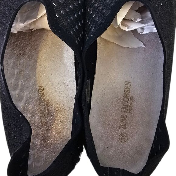 Ilse Jacobsen Tulip Perforated Slip On Shoes, Black, Platform,Size 39 / US 8.5-9 - Picture 6 of 9